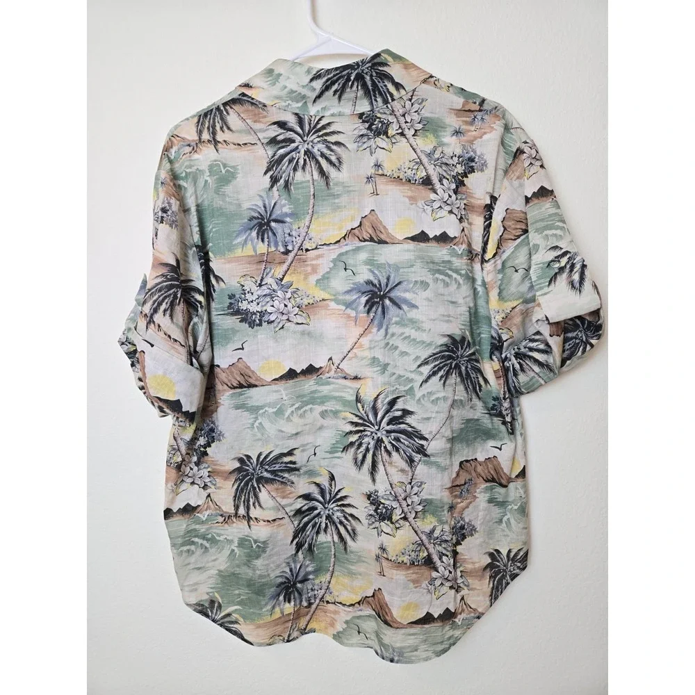 Zimmermann Vacay Shirt Short Sleeve Button Down Oversized Surf Printed Beach Med - Picture 3 of 12